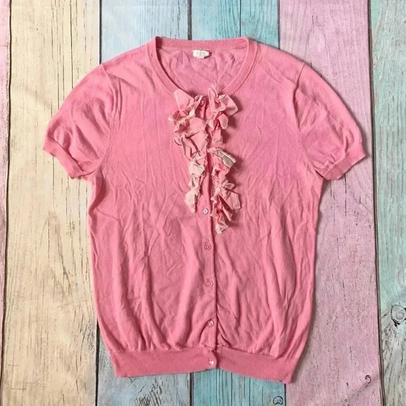 Super cute j crew short sleeve cardigan - Picture 3 of 7